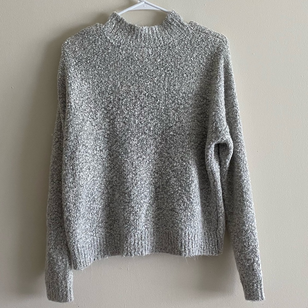 Hooked Up Grey Turtleneck Sweater Size Medium